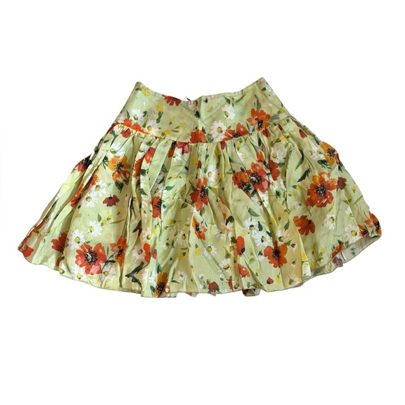 NWT Dolce & Gabbana Silk Green Floral Mini Bubble Skirt Zipper Back Size 40 4 - Picture 1 of 6